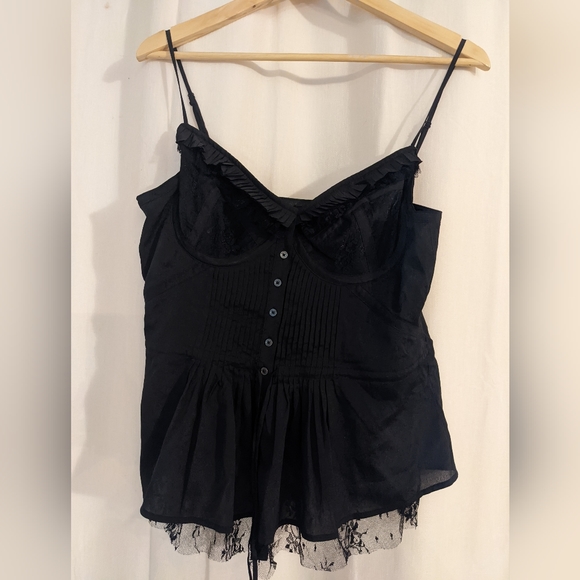 Venus Black Strappy Corset Tank - Picture 2 of 9